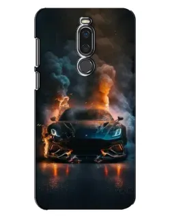 Чехол для Meizu X8 с картинкой «Lamborghini дымная эстетика»
