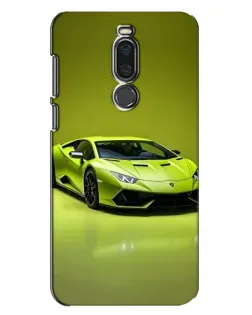 Чехол для Meizu X8 с картинкой «Салатовый Lamborghini Huracan»