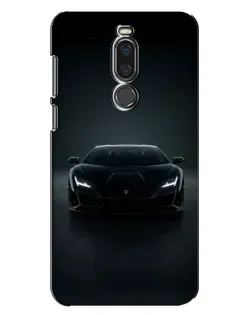 Чехол для Meizu X8 с картинкой «Черный Lamborghini Aventador»