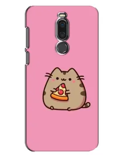 Чохол для Meizu X8 з картинкою «Пушин із піцою»