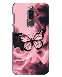 Чехол для Meizu X8 с картинкой «Бабочка в дыму»