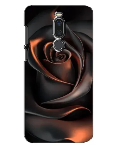 Чехол для Meizu X8 с картинкой «Шелковая черная роза»