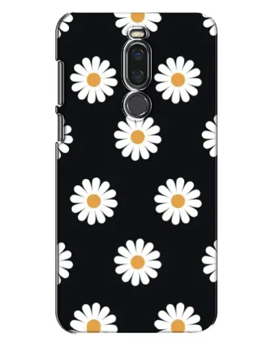 Чехол для Meizu X8 с картинкой «Ромашки на черном»