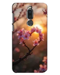 Чехол для Meizu X8 с картинкой «Розовый цвет сердце на фоне заката» Чехол для Meizu X8 с картинкой «Розовый цвет сердце на фоне заката»