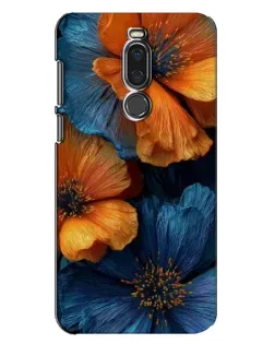 Чехол для Meizu X8 с картинкой «Яркая сине-оранжевая флора» Чехол для Meizu X8 с картинкой «Яркая сине-оранжевая флора»