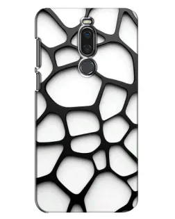 Чехол для Meizu X8 с картинкой «Белая объемная сетка»