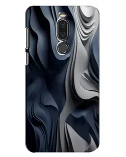 Чехол для Meizu X8 с картинкой «Объемные синие складки»