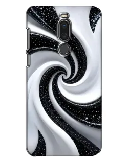 Чехол для Meizu X8 с картинкой «Черно-белая спираль»