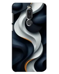 Чехол для Meizu X8 с картинкой «Объемные черно-белые ленты»