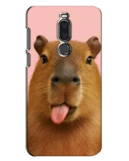 Чехол для Meizu X8 с картинкой «Капибара с языком»
