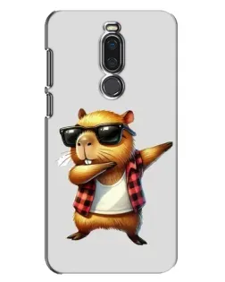 Чехол для Meizu X8 с картинкой «Капибара рэпер даб»