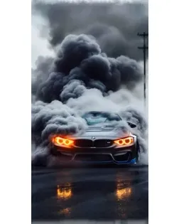 Чохол для Nokia з картинкою «BMW у диму» Чохол для Nokia з картинкою «BMW у диму»