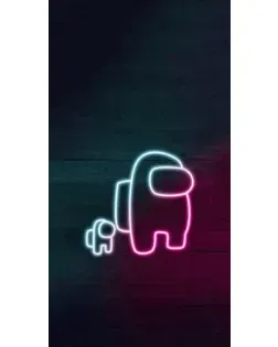 Чехол для Nokia с картинкой «Among Us неон-арт»