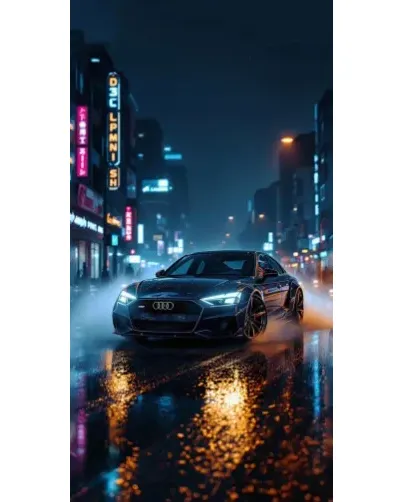 Чохол для Nokia з картинкою «Нічне місто та Audi» Чохол для Nokia з картинкою «Нічне місто та Audi»