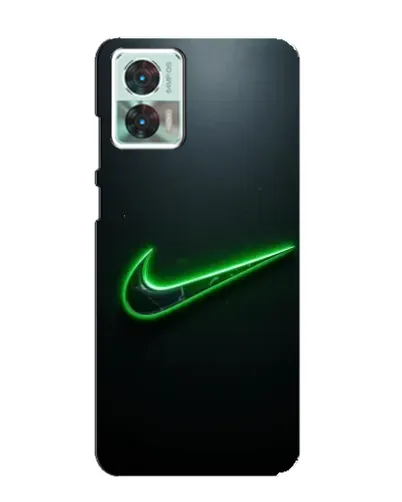 Чехол для Motorola Edge 30 Neo с картинкой «Неоновый контур Nike»