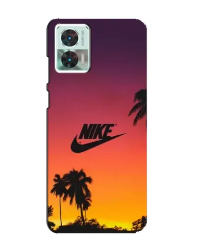 Чехол для Motorola Edge 30 Neo с картинкой «Nike на закате солнца»