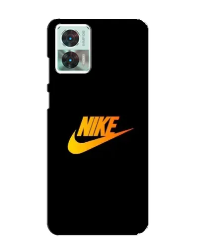 Чехол для Motorola Edge 30 Neo с картинкой «Золотой логотип Nike»
