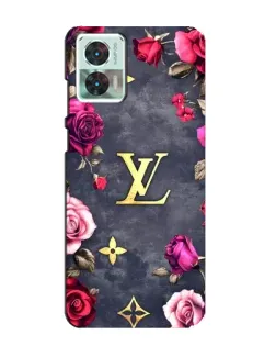 Чехол для Motorola Edge 30 Neo с картинкой «Цветочный Louis Vuitton»