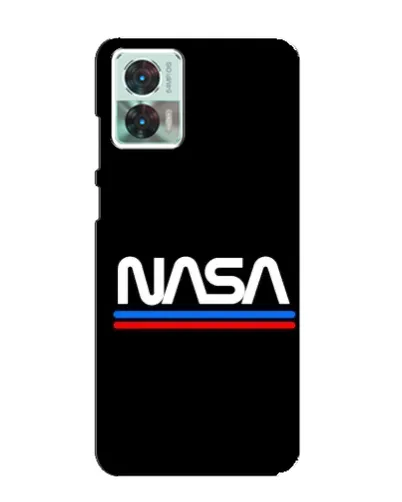Чехол для Motorola Edge 30 Neo с картинкой «NASA — классика Red Blue» Чехол для Motorola Edge 30 Neo с картинкой «NASA — классика Red Blue»