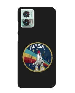 Чехол для Motorola Edge 30 Neo с картинкой «NASA — эмблема миссии»