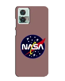 Чехол для Motorola Edge 30 Neo с картинкой «NASA — ретро космос» Чехол для Motorola Edge 30 Neo с картинкой «NASA — ретро космос»