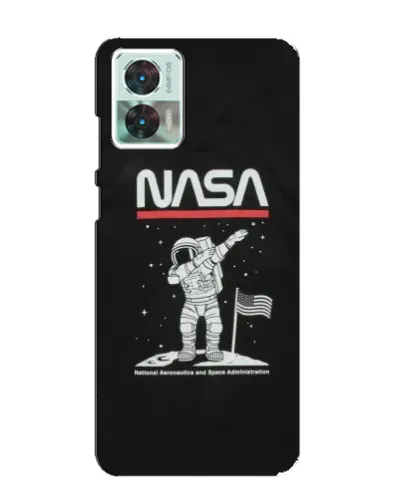 Чехол для Motorola Edge 30 Neo с картинкой «NASA — шагаем по Луне» Чехол для Motorola Edge 30 Neo с картинкой «NASA — шагаем по Луне»