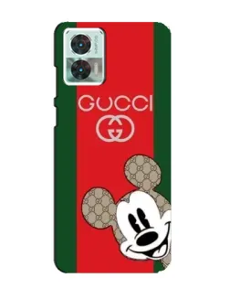Чехол для Motorola Edge 30 Neo с картинкой «Gucci — полосы и Микки» Чехол для Motorola Edge 30 Neo с картинкой «Gucci — полосы и Микки»