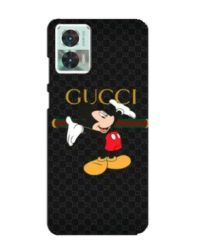 Чехол для Motorola Edge 30 Neo с картинкой «Микки Маус Gucci»