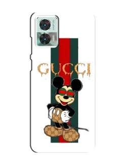Чехол для Motorola Edge 30 Neo с картинкой «Микки Маус Gucci — полосы» Чехол для Motorola Edge 30 Neo с картинкой «Микки Маус Gucci — полосы»