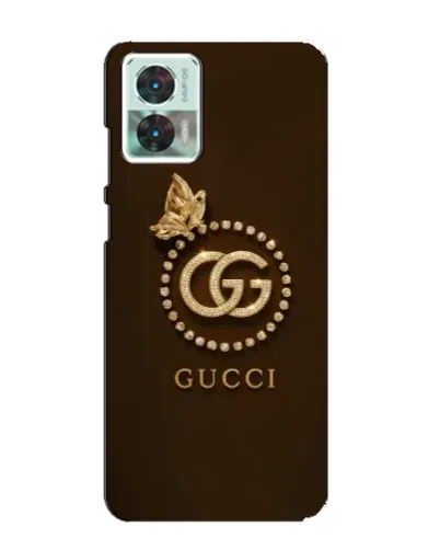 Чехол для Motorola Edge 30 Neo с картинкой «Gucci — золотая бабочка»