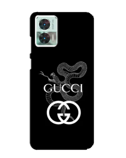 Чехол для Motorola Edge 30 Neo с картинкой «Gucci — серебряная змея»