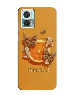 Чехол для Motorola Edge 30 Neo с картинкой «Gucci — золотые бабочки» Чехол для Motorola Edge 30 Neo с картинкой «Gucci — золотые бабочки»