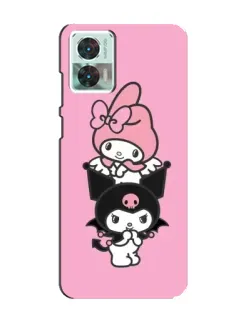 Чехол для Motorola Edge 30 Neo с картинкой «My Melody и Kuromi»