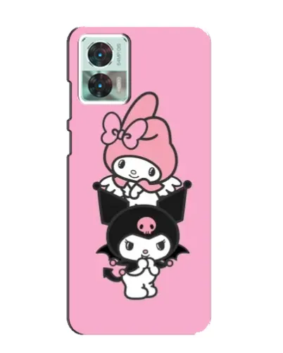 Чехол для Motorola Edge 30 Neo с картинкой «My Melody и Kuromi»