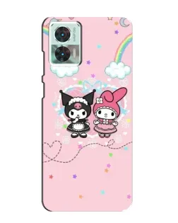 Чехол для Motorola Edge 30 Neo с картинкой «My Melody и Kuromi»