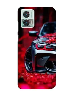 Чохол для Motorola Edge 30 Neo з картинкою «Спортивна BMW та квіти» Чохол для Motorola Edge 30 Neo з картинкою «Спортивна BMW та квіти»