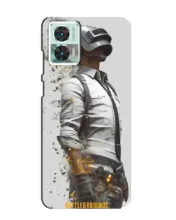 Чехол для Motorola Edge 30 Neo с картинкой «PUBG — боец в пыли»