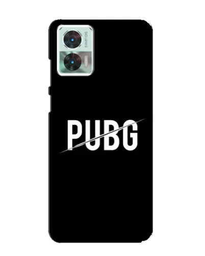 Чехол для Motorola Edge 30 Neo с картинкой «PUBG — белый логотип»
