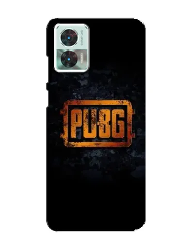 Чехол для Motorola Edge 30 Neo с картинкой «PUBG — золотой логотип»