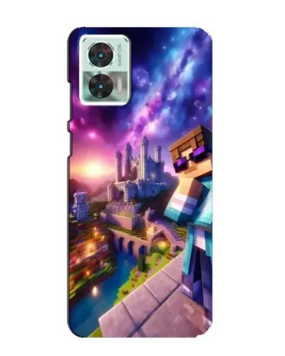 Чехол для Motorola Edge 30 Neo с картинкой «Стив и космос»