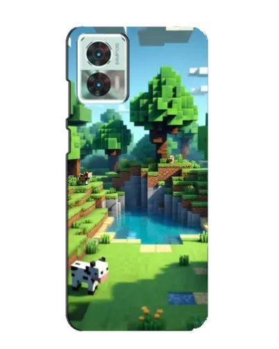 Чехол для Motorola Edge 30 Neo с картинкой «Minecraft летний день»