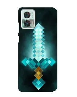 Чехол для Motorola Edge 30 Neo с картинкой «Алмазный меч неон» Чехол для Motorola Edge 30 Neo с картинкой «Алмазный меч неон»