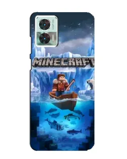 Чехол для Motorola Edge 30 Neo с картинкой «Minecraft ледяной мир» Чехол для Motorola Edge 30 Neo с картинкой «Minecraft ледяной мир»