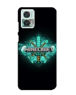 Чехол для Motorola Edge 30 Neo с картинкой «Minecraft Diamond лого» Чехол для Motorola Edge 30 Neo с картинкой «Minecraft Diamond лого»