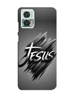 Чехол для Motorola Edge 30 Neo с картинкой «Надпись Jesus Graffiti»