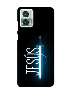 Чехол для Motorola Edge 30 Neo с картинкой «Меч Духа Jesus»
