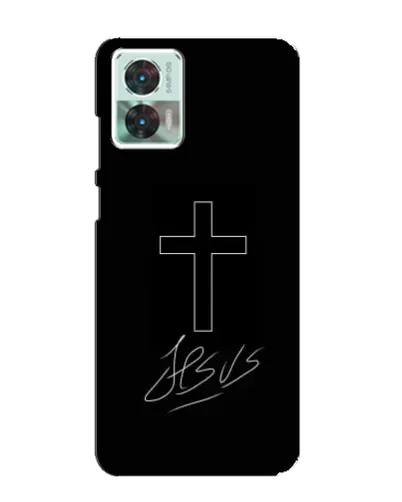 Чехол для Motorola Edge 30 Neo с картинкой «Графический крест Jesus» Чехол для Motorola Edge 30 Neo с картинкой «Графический крест Jesus»