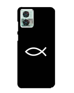 Чехол для Motorola Edge 30 Neo с картинкой «Символ рыбы Jesus» Чехол для Motorola Edge 30 Neo с картинкой «Символ рыбы Jesus»