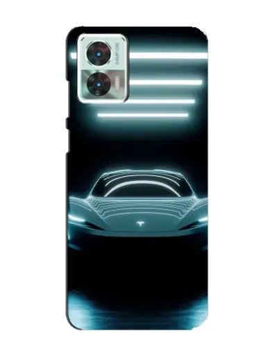 Чохол для Motorola Edge 30 Neo з картинкою «Tesla в неоні» Чохол для Motorola Edge 30 Neo з картинкою «Tesla в неоні»
