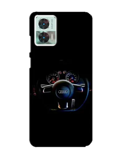 Чехол для Motorola Edge 30 Neo с картинкой «Салон Audi — руль»
